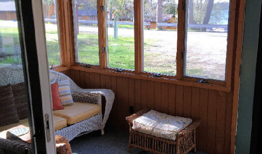 Cabin 8 Enclosed Sunroom With A View