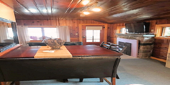 Lake Home Cabin 12 B Living Room & Kitchen